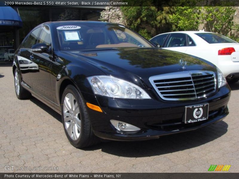 Black / Savanna/Cashmere 2009 Mercedes-Benz S 550 4Matic Sedan