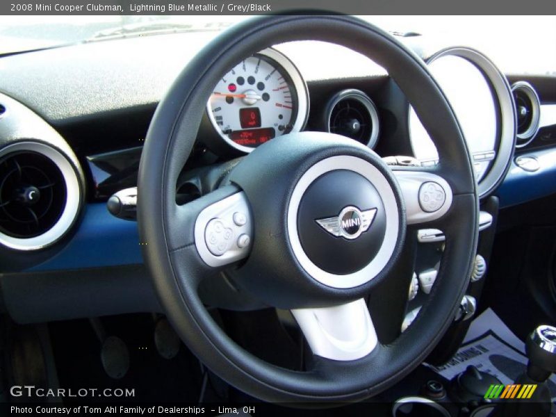 Lightning Blue Metallic / Grey/Black 2008 Mini Cooper Clubman