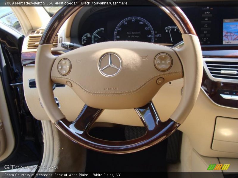 Black / Savanna/Cashmere 2009 Mercedes-Benz S 550 4Matic Sedan