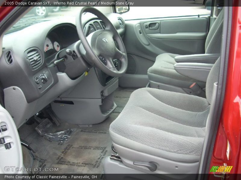 Inferno Red Crystal Pearl / Medium Slate Gray 2005 Dodge Caravan SXT