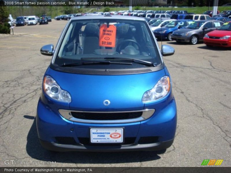 Blue Metallic / Design Black 2008 Smart fortwo passion cabriolet