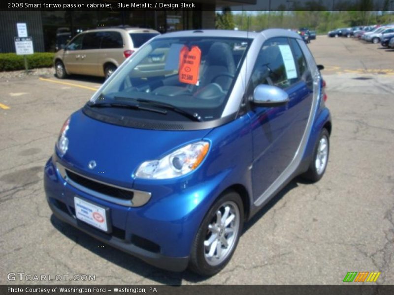 Blue Metallic / Design Black 2008 Smart fortwo passion cabriolet