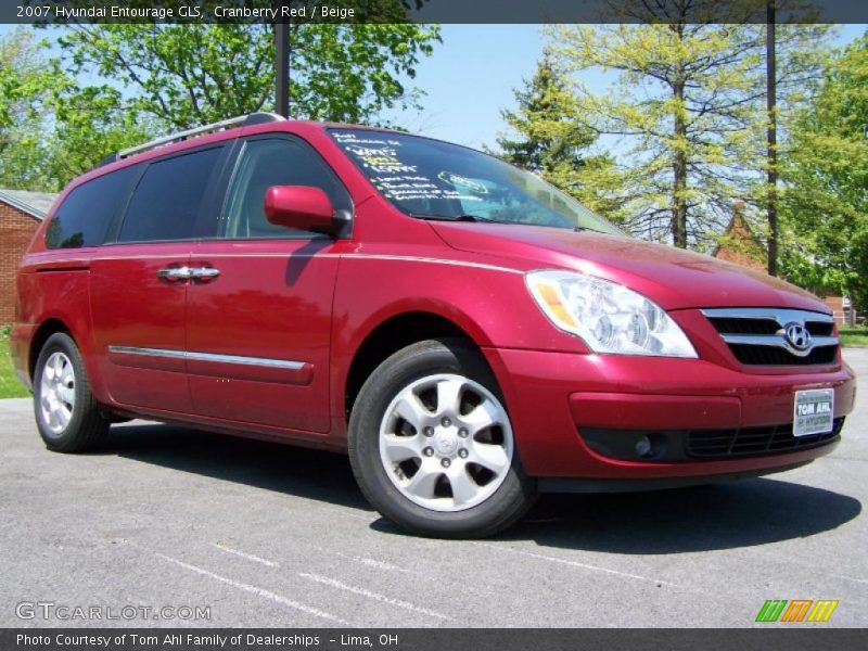 Cranberry Red / Beige 2007 Hyundai Entourage GLS
