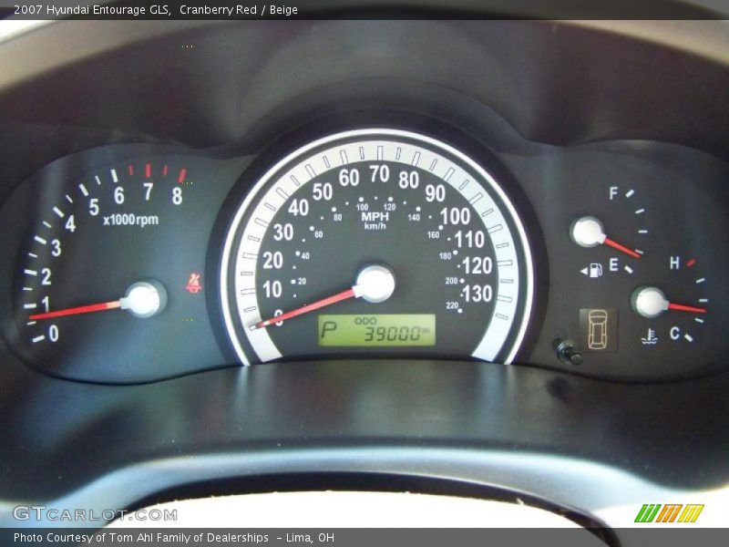 Cranberry Red / Beige 2007 Hyundai Entourage GLS