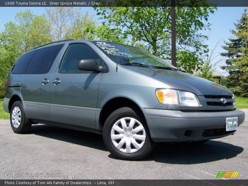 Silver Spruce Metallic / Gray 1998 Toyota Sienna LE