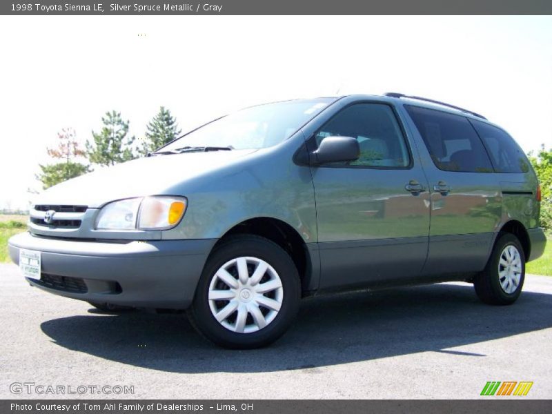 Silver Spruce Metallic / Gray 1998 Toyota Sienna LE