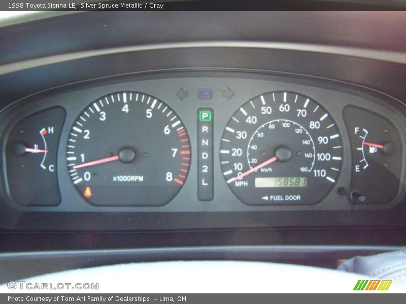 Silver Spruce Metallic / Gray 1998 Toyota Sienna LE