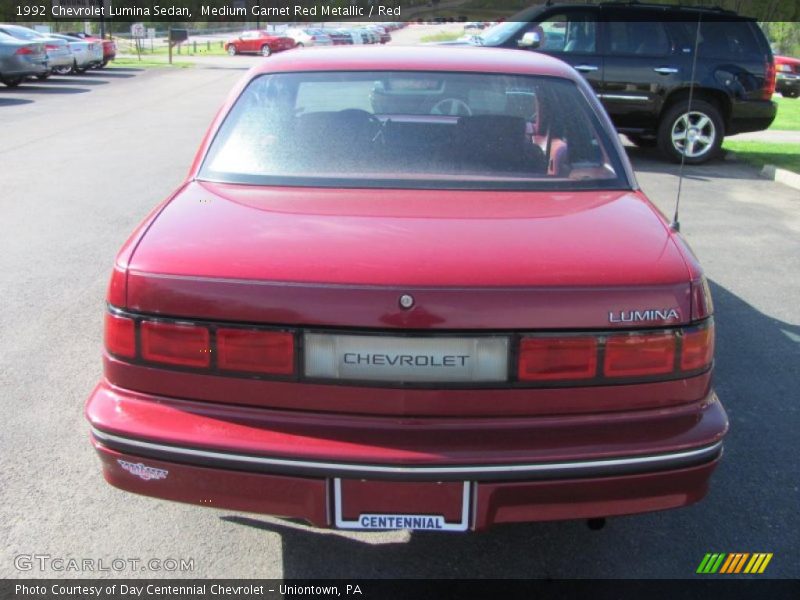 Medium Garnet Red Metallic / Red 1992 Chevrolet Lumina Sedan