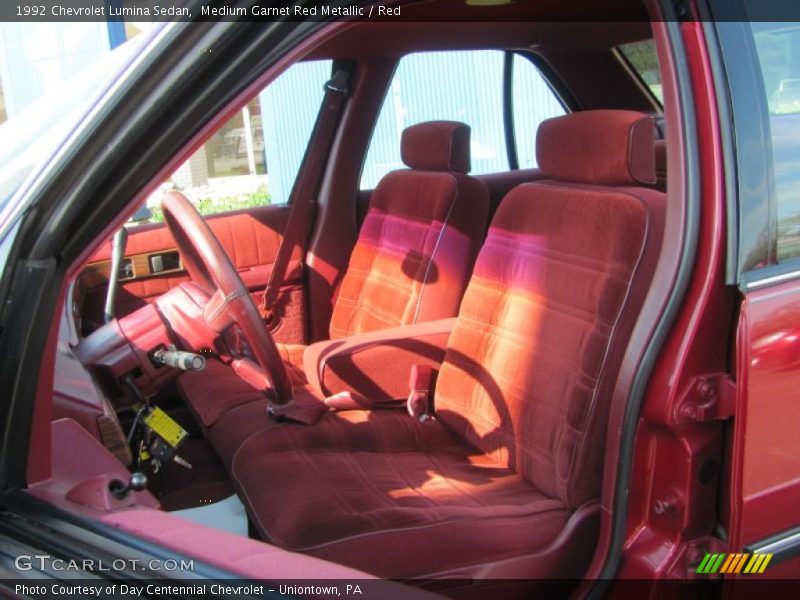 Medium Garnet Red Metallic / Red 1992 Chevrolet Lumina Sedan