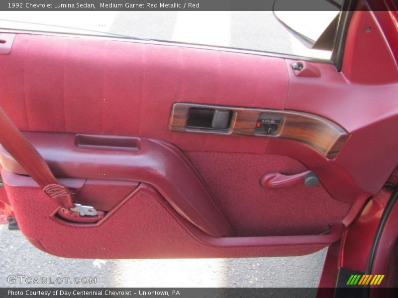 Medium Garnet Red Metallic / Red 1992 Chevrolet Lumina Sedan