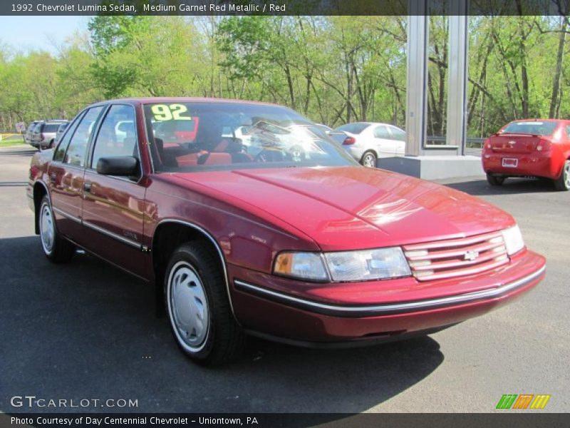 Medium Garnet Red Metallic / Red 1992 Chevrolet Lumina Sedan