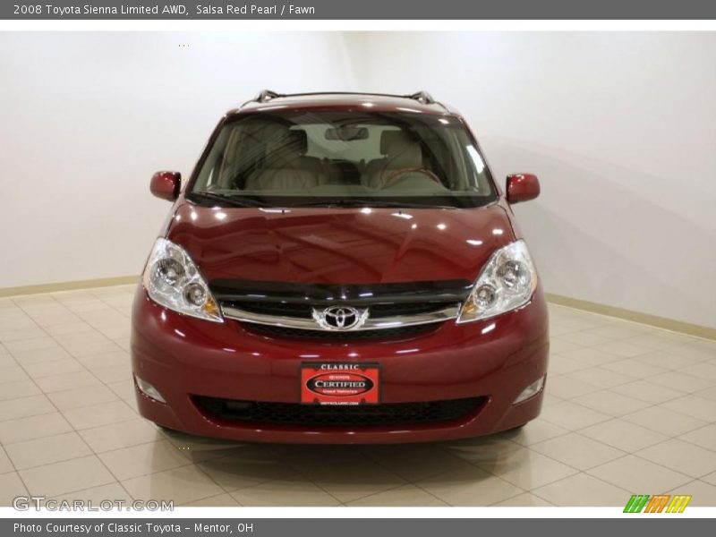 Salsa Red Pearl / Fawn 2008 Toyota Sienna Limited AWD