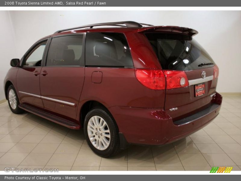 Salsa Red Pearl / Fawn 2008 Toyota Sienna Limited AWD