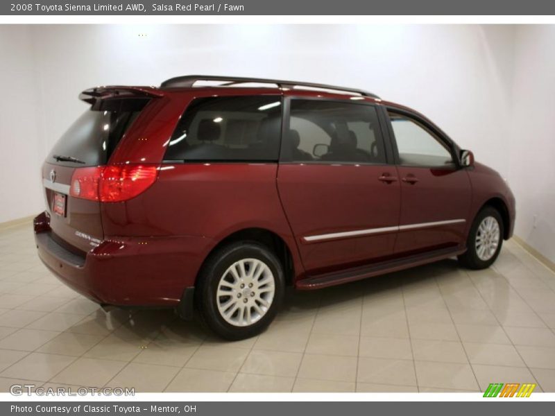 Salsa Red Pearl / Fawn 2008 Toyota Sienna Limited AWD