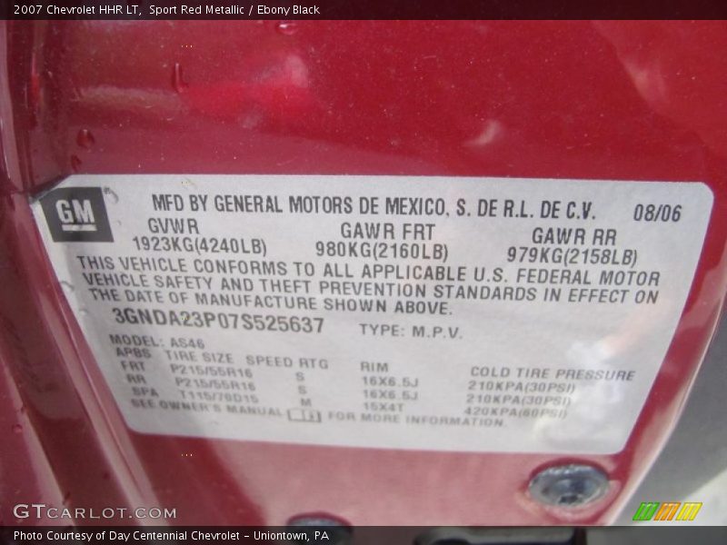 Sport Red Metallic / Ebony Black 2007 Chevrolet HHR LT