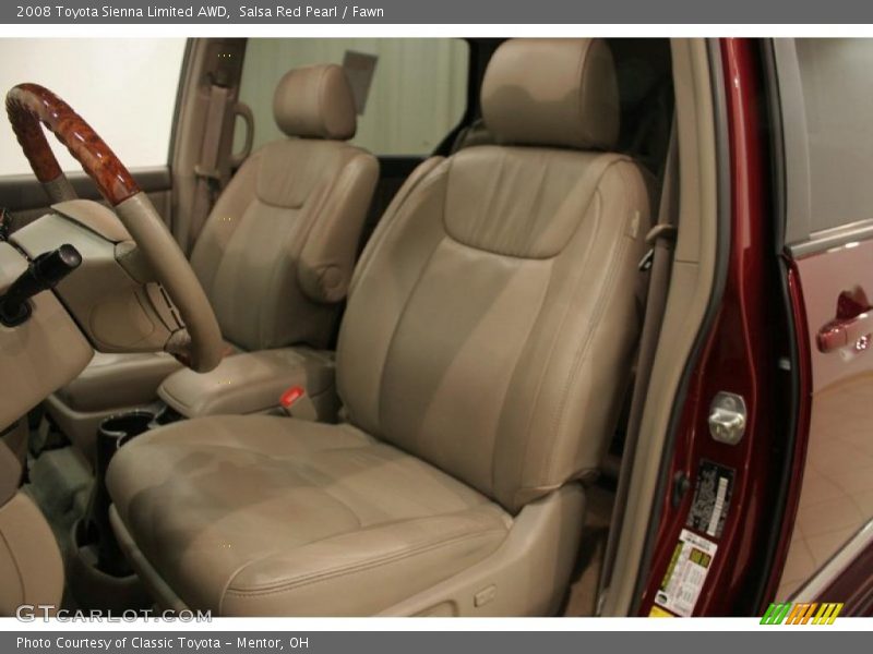 Salsa Red Pearl / Fawn 2008 Toyota Sienna Limited AWD