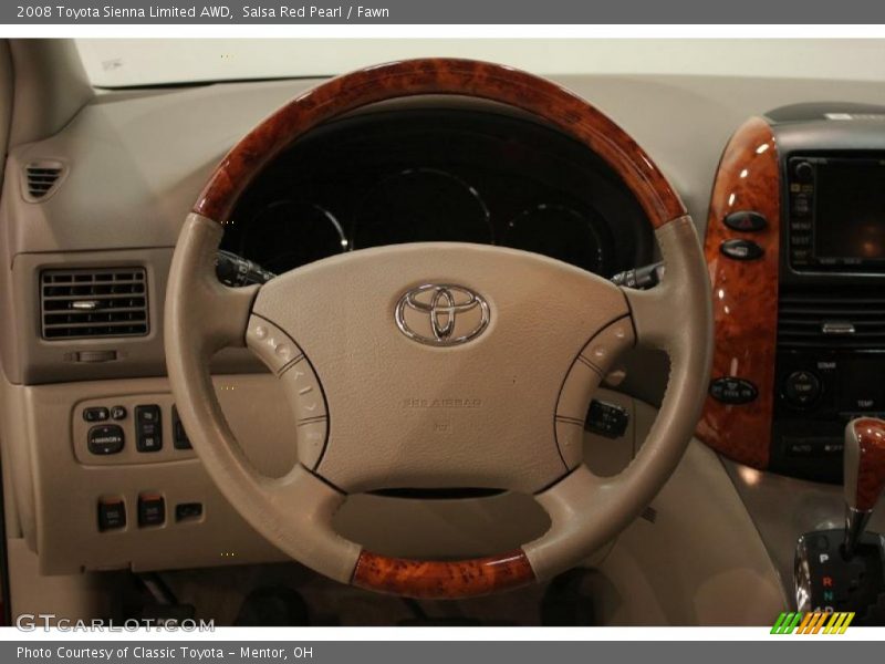 Salsa Red Pearl / Fawn 2008 Toyota Sienna Limited AWD