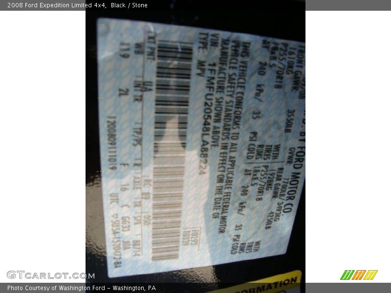 Black / Stone 2008 Ford Expedition Limited 4x4