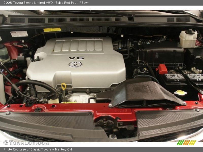 Salsa Red Pearl / Fawn 2008 Toyota Sienna Limited AWD
