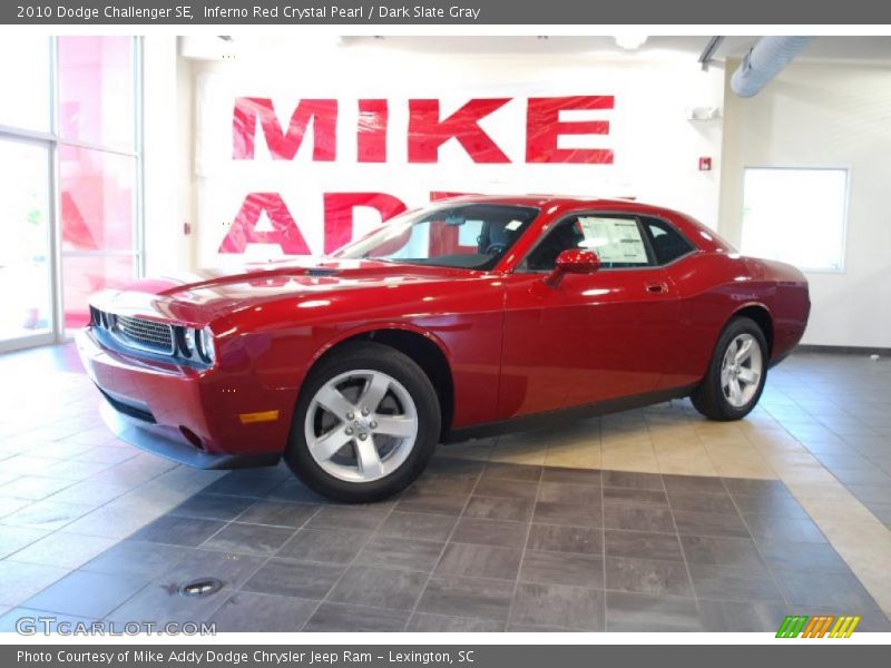 Inferno Red Crystal Pearl / Dark Slate Gray 2010 Dodge Challenger SE
