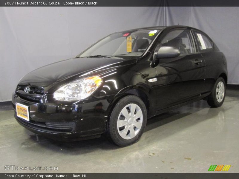 Ebony Black / Black 2007 Hyundai Accent GS Coupe