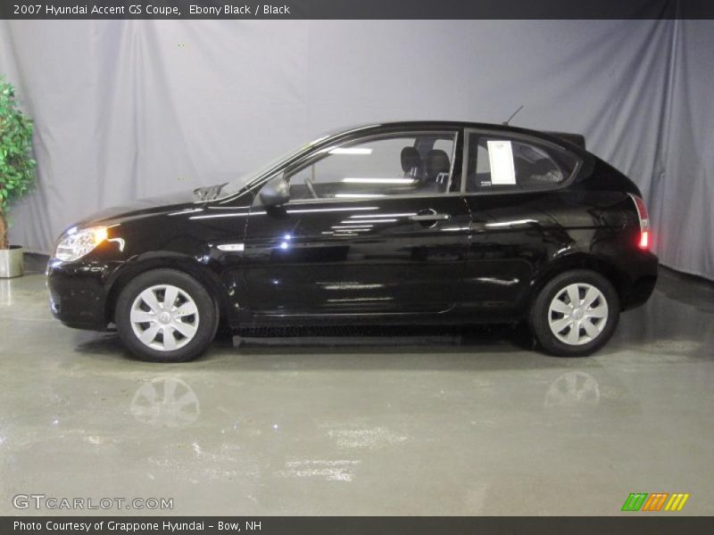 Ebony Black / Black 2007 Hyundai Accent GS Coupe