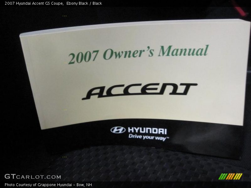 Ebony Black / Black 2007 Hyundai Accent GS Coupe