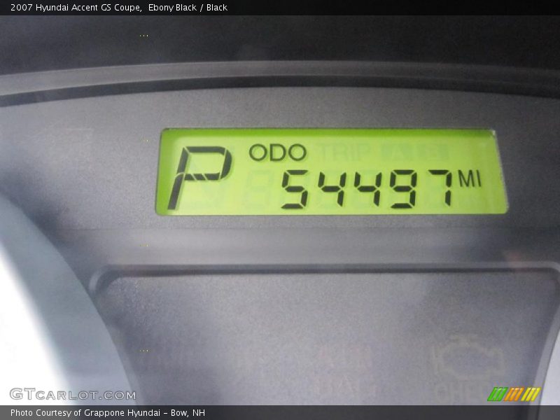 Ebony Black / Black 2007 Hyundai Accent GS Coupe