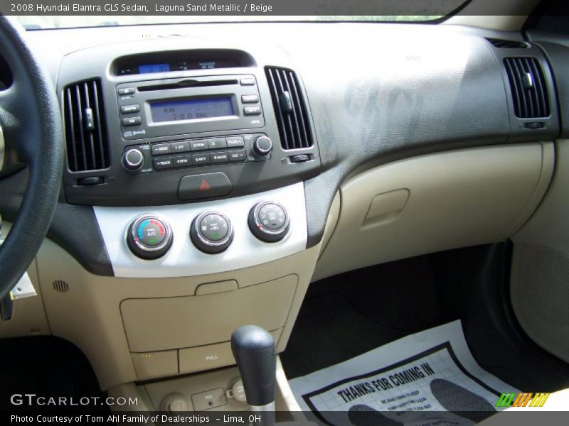 Laguna Sand Metallic / Beige 2008 Hyundai Elantra GLS Sedan
