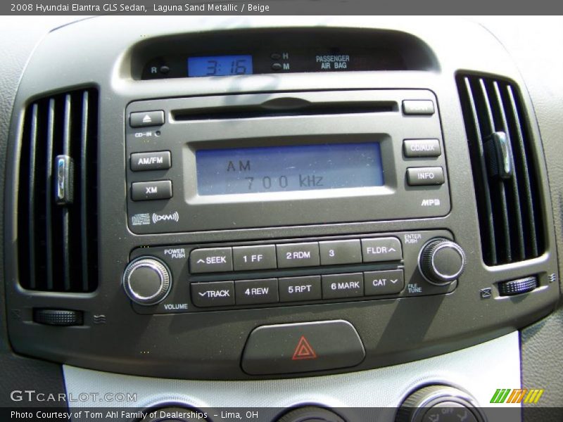 Laguna Sand Metallic / Beige 2008 Hyundai Elantra GLS Sedan