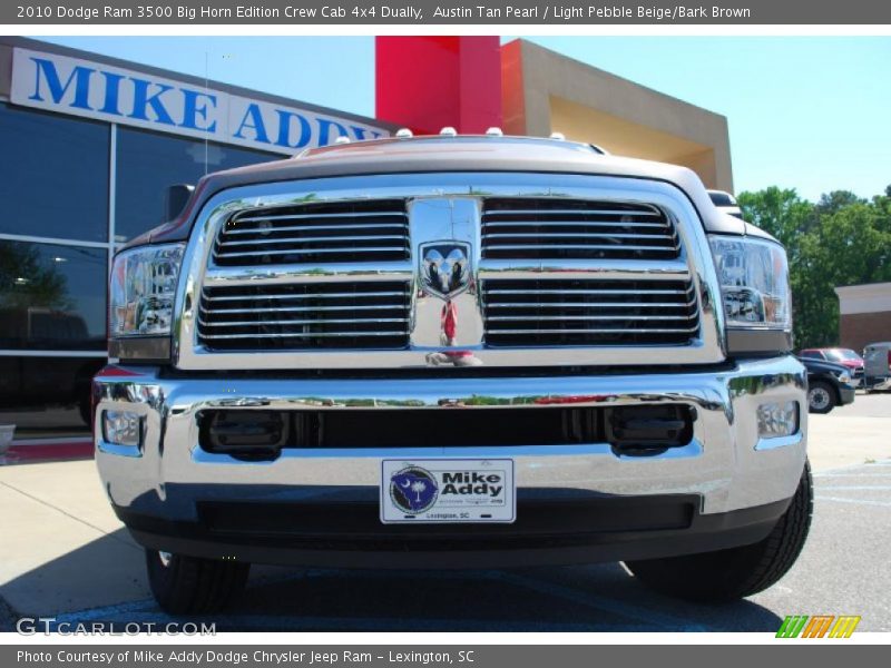 Austin Tan Pearl / Light Pebble Beige/Bark Brown 2010 Dodge Ram 3500 Big Horn Edition Crew Cab 4x4 Dually