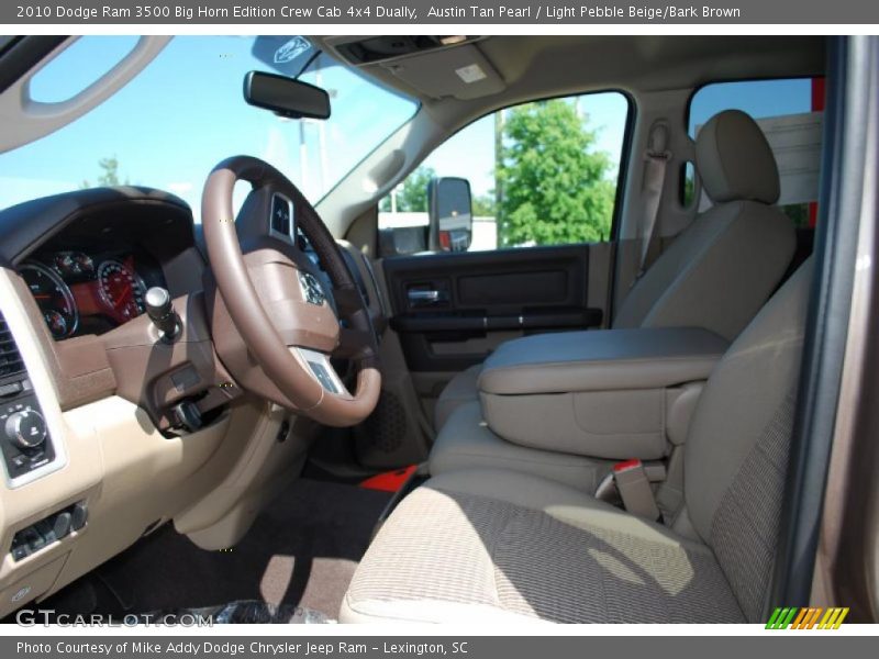 Austin Tan Pearl / Light Pebble Beige/Bark Brown 2010 Dodge Ram 3500 Big Horn Edition Crew Cab 4x4 Dually