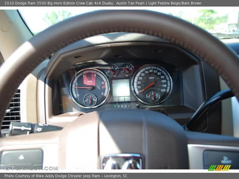 Austin Tan Pearl / Light Pebble Beige/Bark Brown 2010 Dodge Ram 3500 Big Horn Edition Crew Cab 4x4 Dually