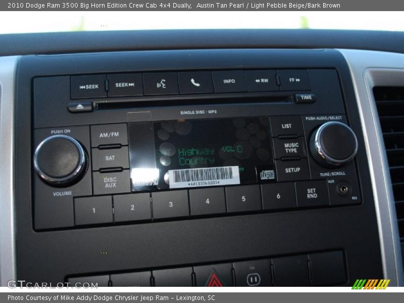 Austin Tan Pearl / Light Pebble Beige/Bark Brown 2010 Dodge Ram 3500 Big Horn Edition Crew Cab 4x4 Dually