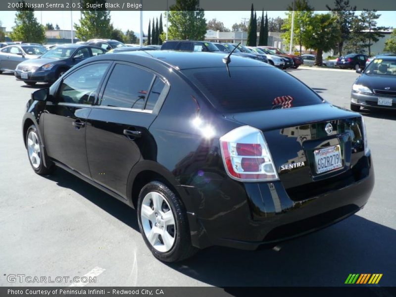 Super Black / Beige 2008 Nissan Sentra 2.0 S