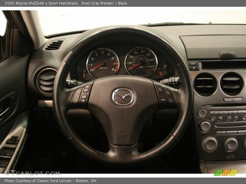 Steel Gray Metallic / Black 2005 Mazda MAZDA6 s Sport Hatchback