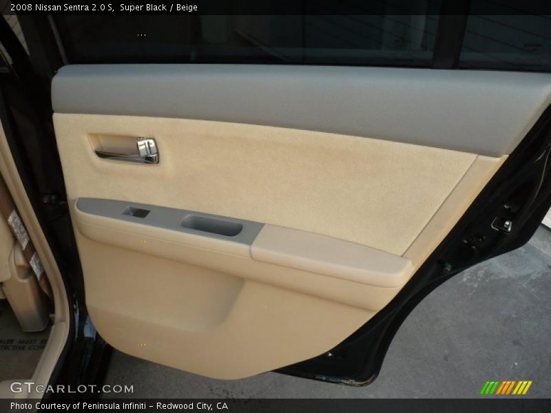 Super Black / Beige 2008 Nissan Sentra 2.0 S
