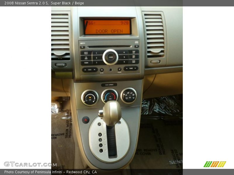 Super Black / Beige 2008 Nissan Sentra 2.0 S