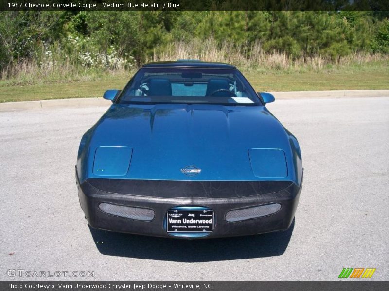 Medium Blue Metallic / Blue 1987 Chevrolet Corvette Coupe