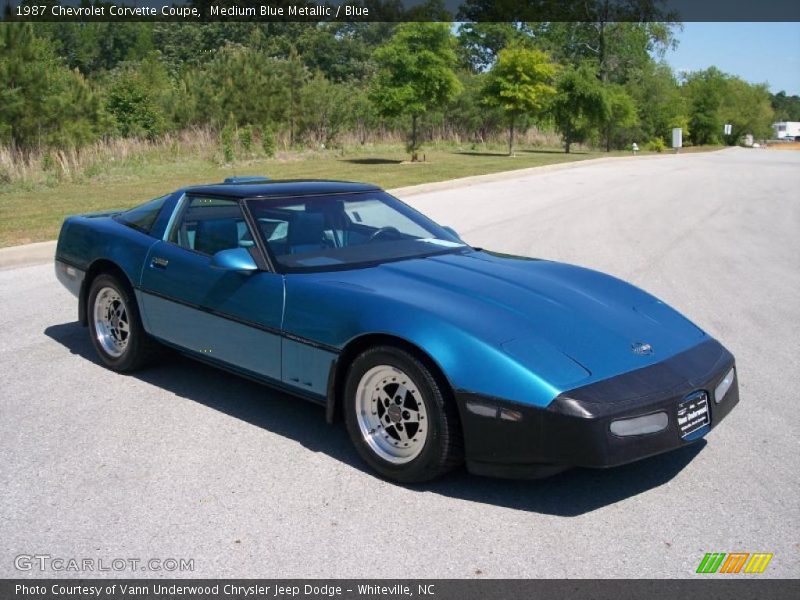 Medium Blue Metallic / Blue 1987 Chevrolet Corvette Coupe