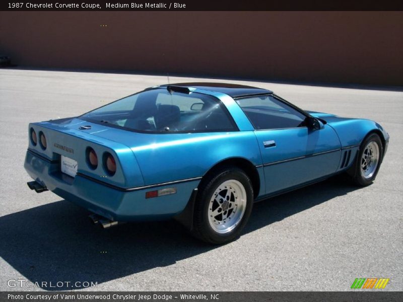 Medium Blue Metallic / Blue 1987 Chevrolet Corvette Coupe