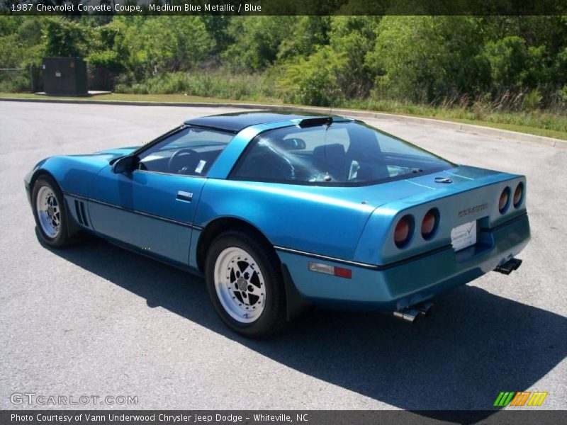 Medium Blue Metallic / Blue 1987 Chevrolet Corvette Coupe