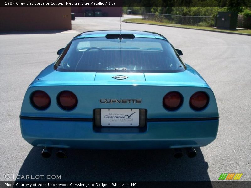 Medium Blue Metallic / Blue 1987 Chevrolet Corvette Coupe