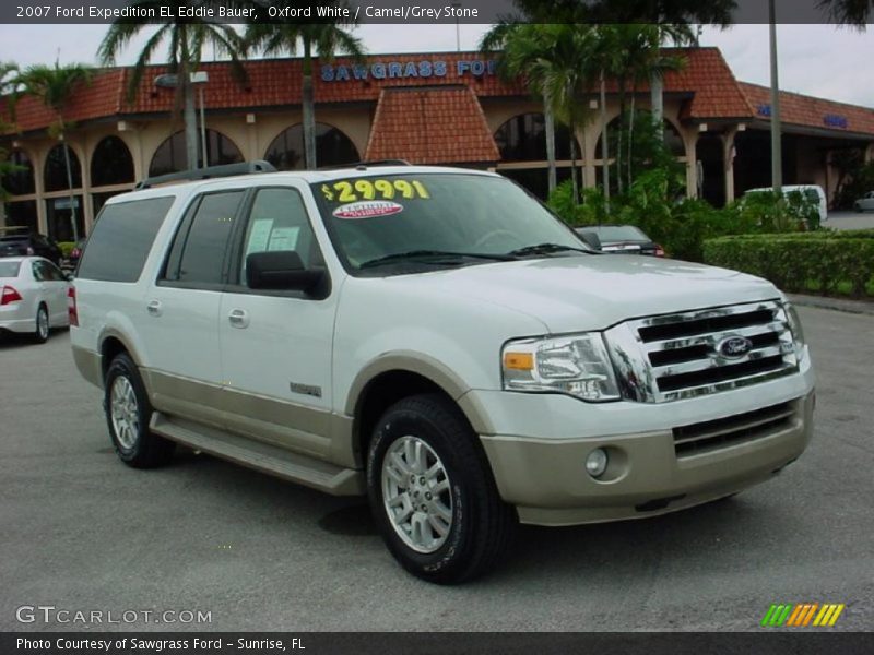 Oxford White / Camel/Grey Stone 2007 Ford Expedition EL Eddie Bauer