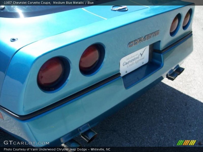 Medium Blue Metallic / Blue 1987 Chevrolet Corvette Coupe