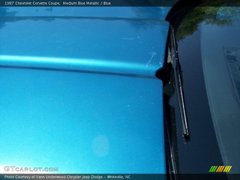Medium Blue Metallic / Blue 1987 Chevrolet Corvette Coupe