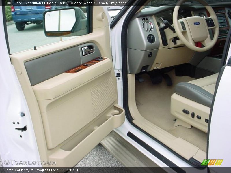 Oxford White / Camel/Grey Stone 2007 Ford Expedition EL Eddie Bauer