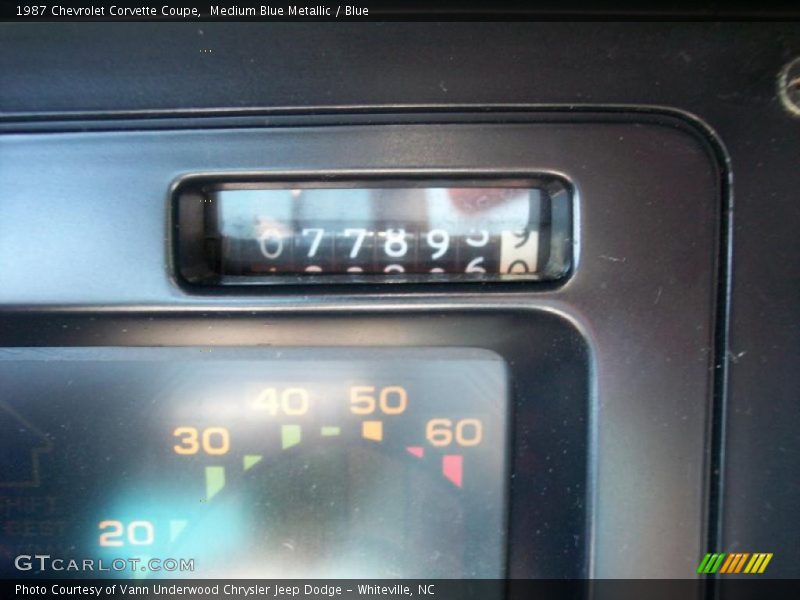 Medium Blue Metallic / Blue 1987 Chevrolet Corvette Coupe