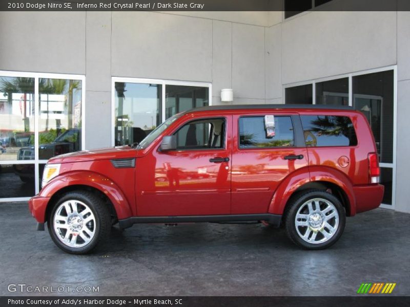 Inferno Red Crystal Pearl / Dark Slate Gray 2010 Dodge Nitro SE