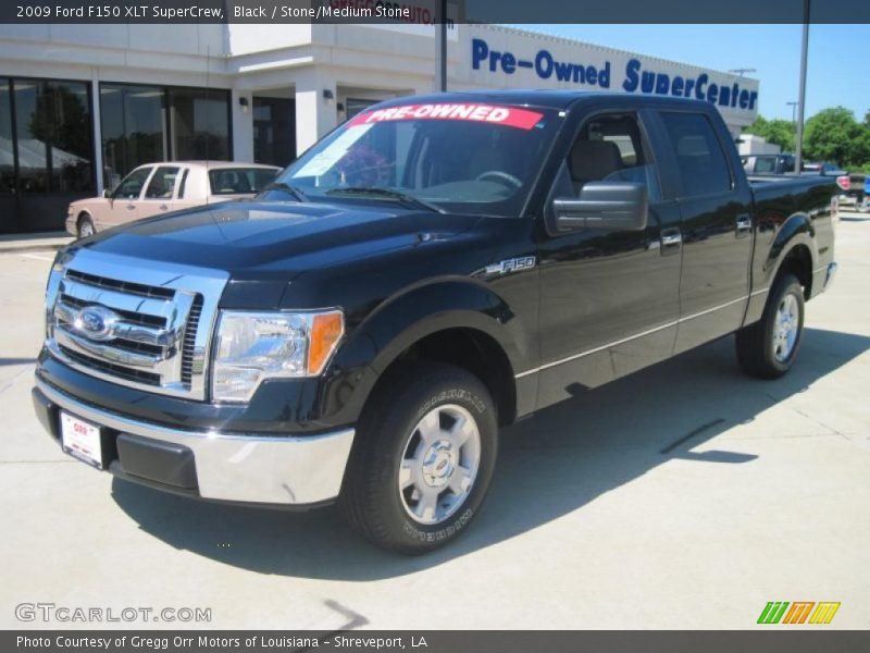 Black / Stone/Medium Stone 2009 Ford F150 XLT SuperCrew